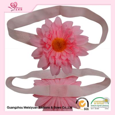 China Beautiful Daisy Flower Girl Hairband Polyester fabric Material customized Color for sale