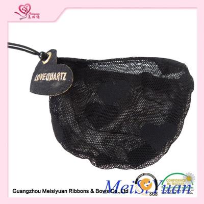 China Embroidery label Black Lace Drawstring Bags For Perfume Bottle ODM accepted for sale