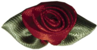 China Petite Rose Satin Ribbon Flowers for party decoration OEM / ODM acceptable for sale