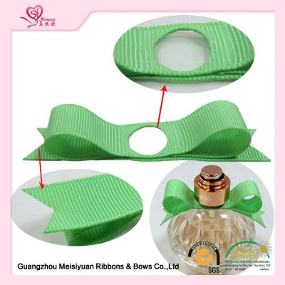 China Hot Cut Circle Pre Cut Ribbon Grosgrain Ribbon Bow For Perfume Bottle for sale