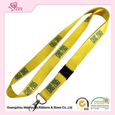 China Silk Screen custom printed lanyards With Hook , wired grosgrain ribbon Neck Landyards for sale