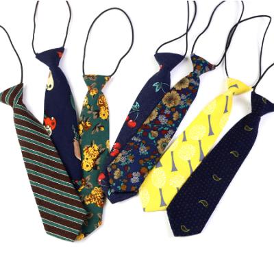 China Party Decoration Hot Selling Cotton Kids Striped Boy's Tie Floral Print Neck Tie For Kids Costumes for sale