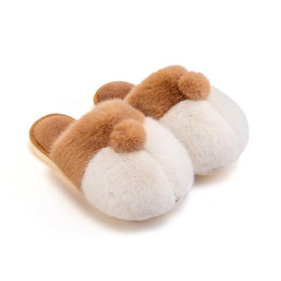 China Wholesale Anti-slip Cute Animal Slippers For Women Corgi Slipper Winter Fur Fluffy Home Slippers for sale