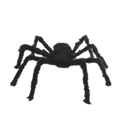 China 2021 Scary Halloween Decor Costume Other Scary Black Toys Plush Spider Toys for sale