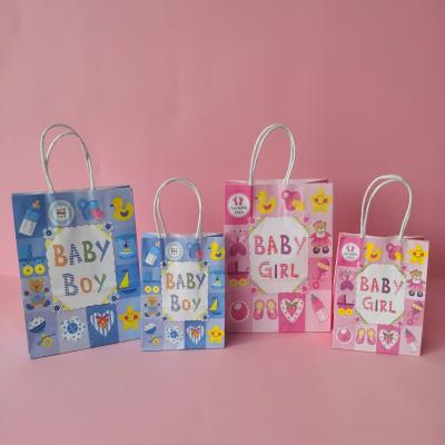 China Wrapping Paper Candy Gift Paper Return Bags For Baby Shower Keepsake Baby Shower Party Supplies For Guest for sale