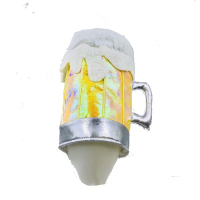 China Plush In Stock Wholesale Oktoberfest Hat For Beer Festival Party Beer Caps Nonwoven Mug Hat for sale