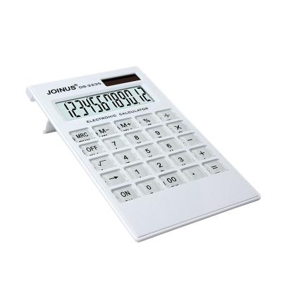 China Modern Style Calculator Wholesale Joinus Gift Office Tools Business Stationery Fractions Desktop 12 Digit Solar Calculator For Student for sale