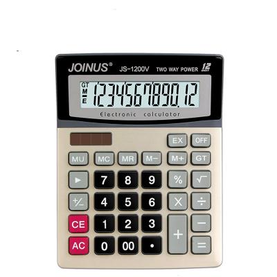 China Universal Purpose Customized 12 Percent Logo Desktop Electronic Solar Digit Calculator Joinus Business Stationery School Office Accessories Calculator for sale