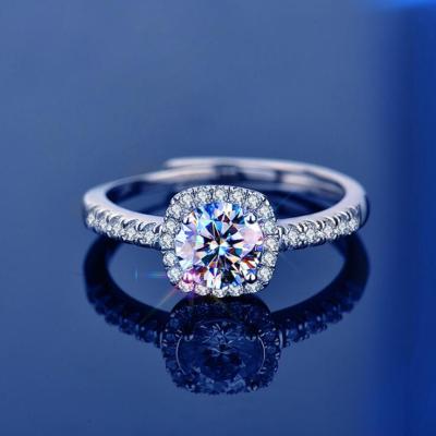 China TRENDY Classic Design White Gold Engagement Ring Round Shape Diamond Ring Jewelry for sale