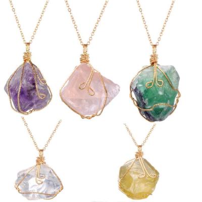 China Artilady CLASSIC Raw Big Crystal Pendant Necklaces Healing Natural Stone Quartz Necklace For Women Jewelry for sale