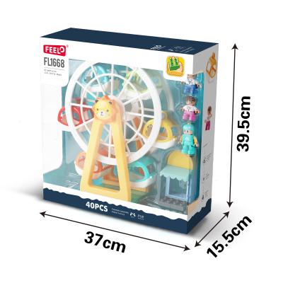 China Eco-friendly material FEELO 40pcs Ferris Wheel Building Block Children toys building blocks educational toys for kids for sale