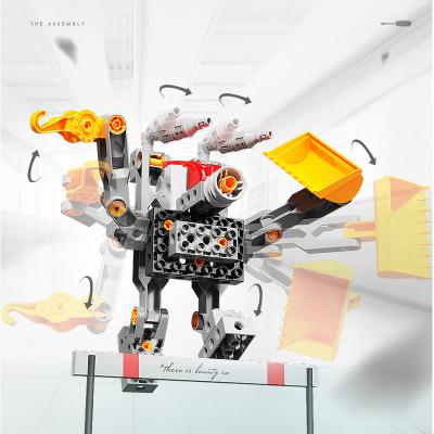 China FEELO 104pcs Eco-friendly Material Mechanical Gear Building Block Construction Machinery Science and Educational Parts Engineering Toys for Children for sale