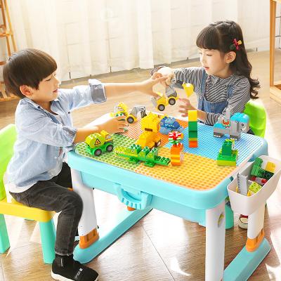 China FEELO Toy Building Table Children's Educational Plastic High Temperature Indoor Building Table Kindergarten Building Block Material Eco-friendly DIY for sale