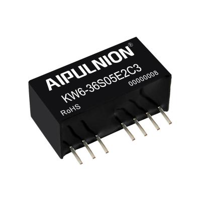 China Aipulnion 6W SUP Isolation DC DC Converter 48V to 5V 1.2A KW6-36S05E2C3 22x 9.5 x12mm for sale