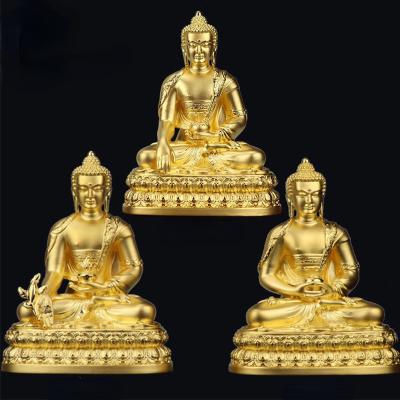 China China DFG ODM OEM Copper Buddha Table Gold Sakyamuni Buddha Amida Bronze Statue For Living Room Decor for sale