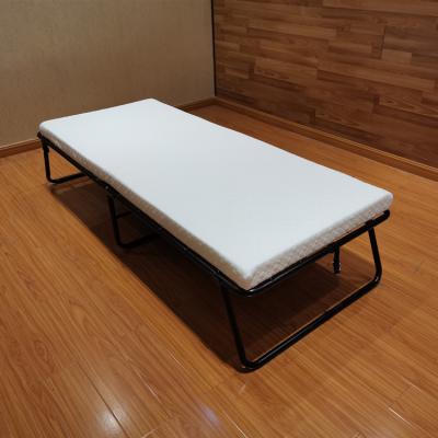 China Modern foldable guest rollaway home furniture bedroom metal portable single folding bed for sale