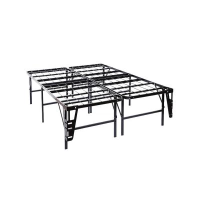 China Quality Foldable Modern Cheap Platform Bed Metal Folding Low Slat Bed for sale