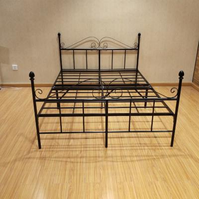 China Fashional Foldable Simple Classic Style Metal Platform Bed Portable Folding Frame for sale