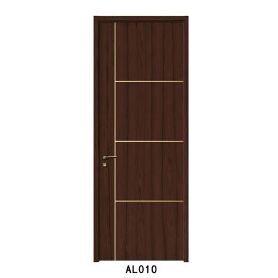 China Factory Wholesale Newest AL 010 Sound Insulation WPC PVC Wooden Door Designs for sale