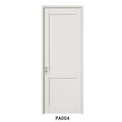 China Anti-theft White Skin Modern Design WPC Doors For Villa Hotel Hospital House Apartment School for sale