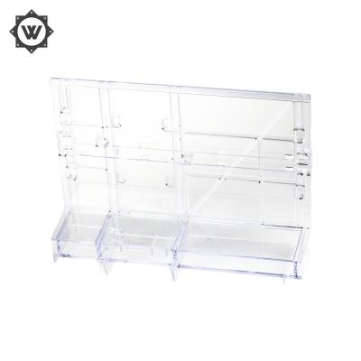 China NAK 80 Steel Acrylic Injection Molding Products Clear Cosmetic Display Stand for sale