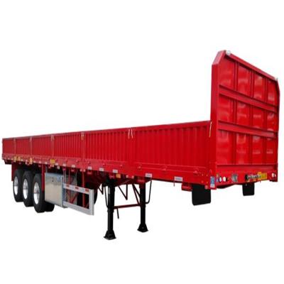 China Truck Trailer Sheep Transport Trailer 20ft Side Wall Cargo Stake Transport Semi Trailer for sale