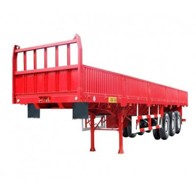 China Semi Truck Trailer 3 Axle Cargo Side Wall Trailer Gooseneck Semi Trailer for sale