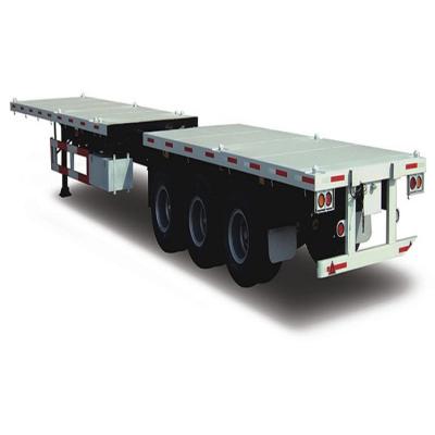 China 20'/40'/45' container loading 2 axles 20ft pullable retractable container skeleton semi trailer for sale