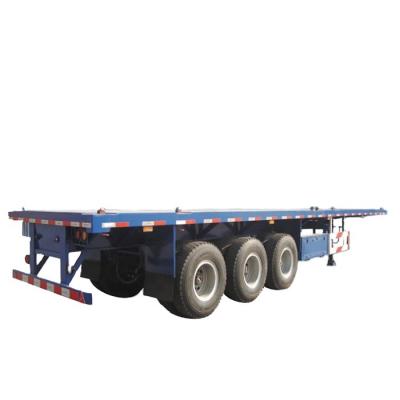 China 20'/40'/45' container axle 3 wheeler 12 loading 2022 flatbed semi trailer 40ft price for sale