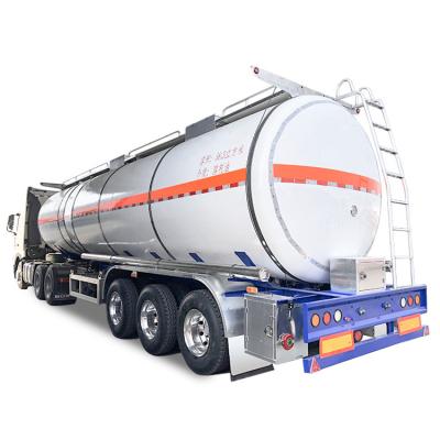 China Truck Trailer New Sulfuric Acid Tank Trailer With 3 Axle And Fuel Tankers Semi Trailers Turkeys for sale