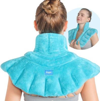 China which respects the skins; soft ; durable; OEM Comfortable Extra Large Weighted Neck Heating Shoulder Wrap Pad Heated Microwavable Massage For Pain Relief Microwave Heating Pad for sale