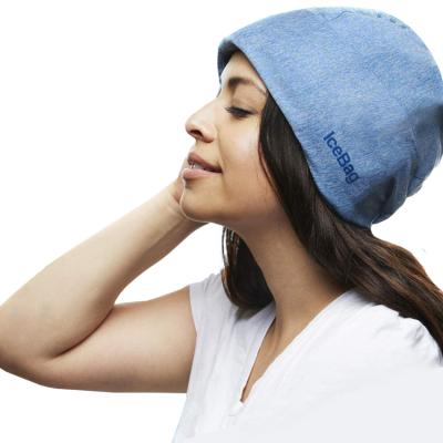 China Soft ; OEM Migraine Headache Relief Cap OEM Comfortable Sombrero Cabeza Dolor Natural Cool Ice Gel Cool Hat Eliminate Tension Headache Hat for sale