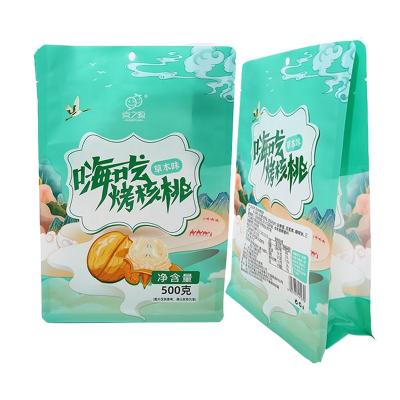 China Moisture Proof Biodegradable Self Standing Food Plastic Packaging Grain Bag 8 Side Bag Can Be Customized With Logo for sale