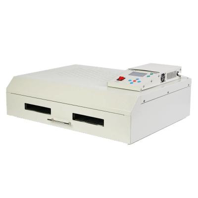 China SMT reflow solder puhui T962C hot air SMT reflow oven desktop profiler for PCB soldering manual stencil printer for sale