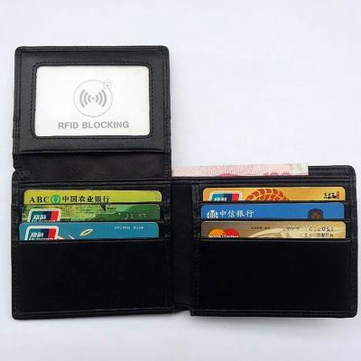 China RFID Card Holder Wallet Genuine Leather Mens Wallets Multiple Card Holders for sale