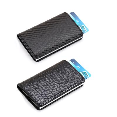 China Minimalist RFID Blocking Credit Card Leather Holder Money Clip Multiple PU Wallet For Men for sale