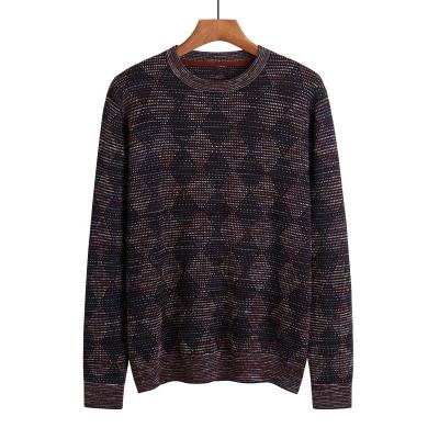 China Wholesale High Quality Merino Wool Knitted Sweater Anti-Wrinkle Crew Neck Sweater Jacquard Sweater For Man for sale