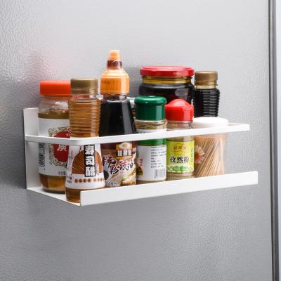 China Viable Magnetic Single Row Fridge Spice Rack Fridge Spice Rack Fridge Spice Rack Shelf Storage for sale