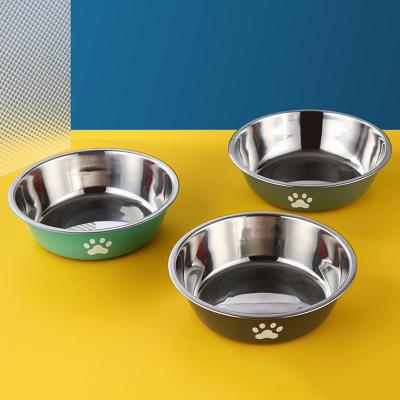 China Sustainable Stainless Steel Water And Food Bowl Feeding Dogs And Pets for sale