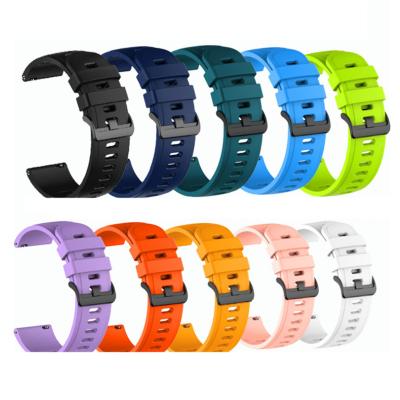 China 20mm22mm Comfortable Sport Soft Silicone Wrist Watch Straps For Huawei GT2 Smart Watch 2 Watch Band for sale