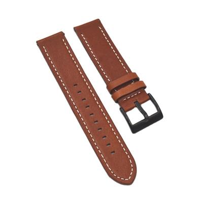 China New Fashion Comfortable Variable Slot Genuine Leather Watch Band Strap With Quick Release For Wristwatch Smart Band for sale