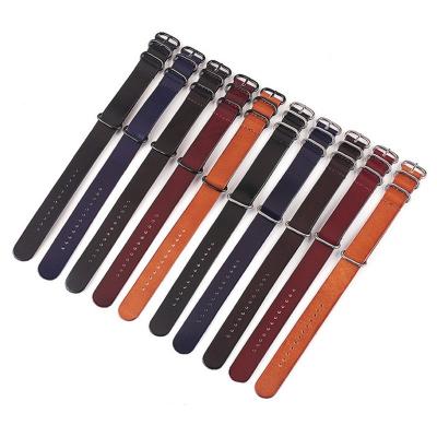 China New Comfortable Soft Colorful 14/16/18/20/22/24mm Wrist Watch Band For Noto Genuine Cowhide Leather Top Leather Watchband for sale