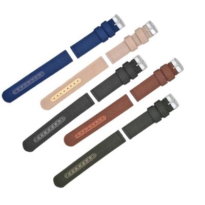 China Durable Fashionable Colorful Nylon Watch Strap Nato Braided Watch Band for sale