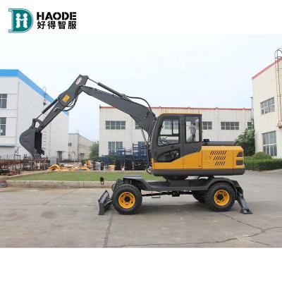 China Excavadora con cilindro hidráulico Retro Escavadora-EC Excavadora portátil con ruedas de 7 toneladas en venta