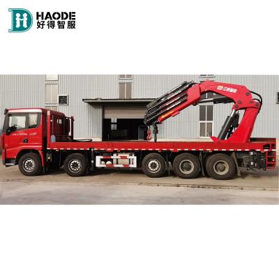 China 53000 Kg Auto 5 Ejes Jiangwei 110 toneladas grúa hidráulica con boom plegable en venta