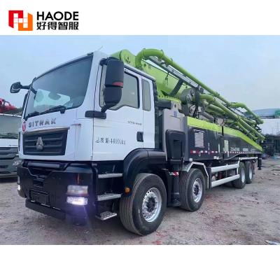 China 2021 Years Zoomlion Scania 63m (5 axle) Used Concrete Pump Truck 58m Horizontal Delivery Distance for sale