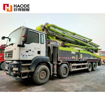 China 56m Scania Construction Machinery Concrete Equipment Concrete Placing Boom Beton Pumping Machine Used Concrete Pump Truck for sale