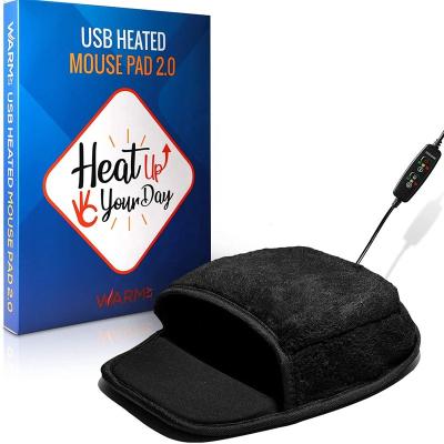 China HOT Universal Mouse Pad Warmer USB Electric Hand Warmer Pad, Heating Pad, USB Heated Mouse Mat Winter Warm Plush Hand Wrist Guard for sale