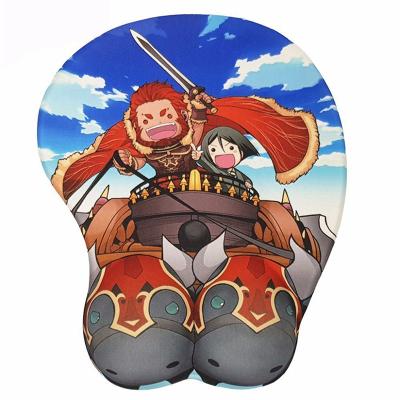 China Protect Hand Wrist Customized 3D Cartoon Cute Anime Newest Handsome With Wrist Rest Gel Gaming Mouse Pad for sale