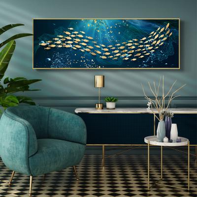 China Abstract Cheerful Gold Fishes Wall Art Pictures For Home Decor Underwater Print On Canvas Painting For Living Room Caudros for sale